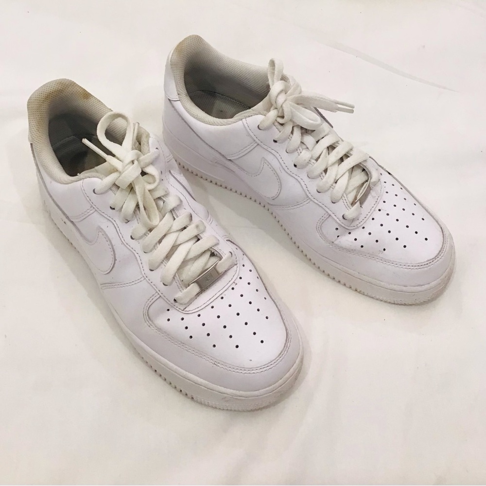 Men's White Leather Athletic Sneakers - Brand Unspecified CW 2288-111